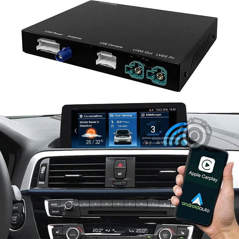 Interfaz Apple CarPlay | Android Auto Para BMW/MINI con navegación EVO (incluye instalación)