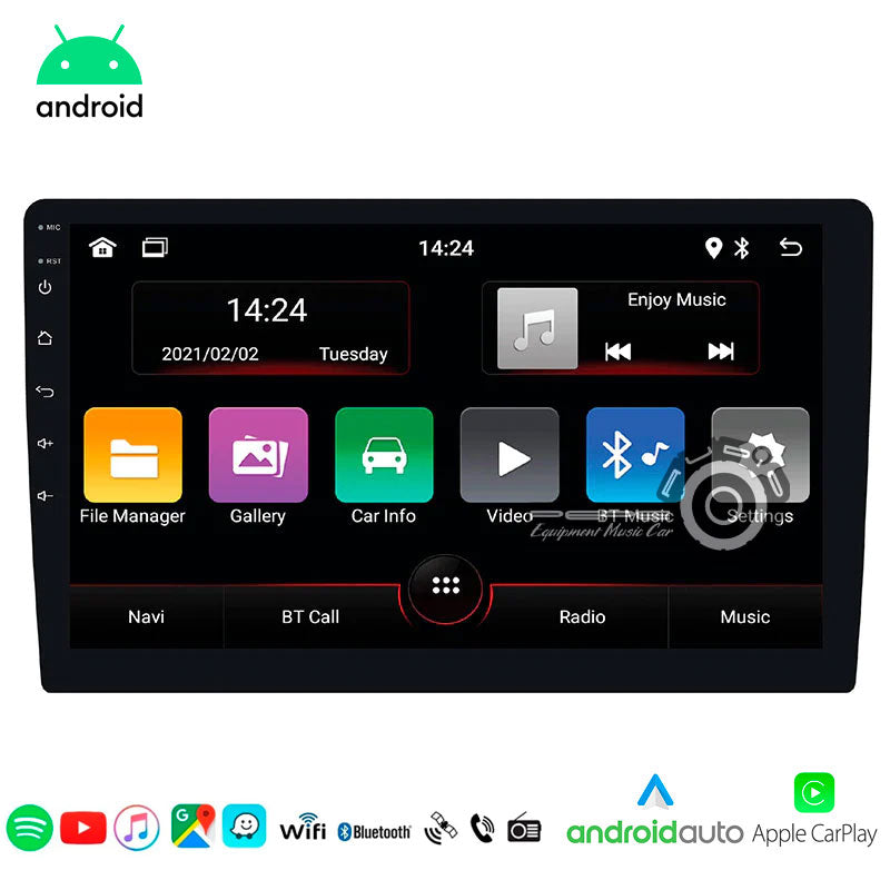 Radio KBT Android auto y Car Play inalámbrico  9" KAR-92+32CPC