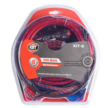 Kit de instalación de amplificador KBT KIT-8 calibre 8 hasta 1200 watts