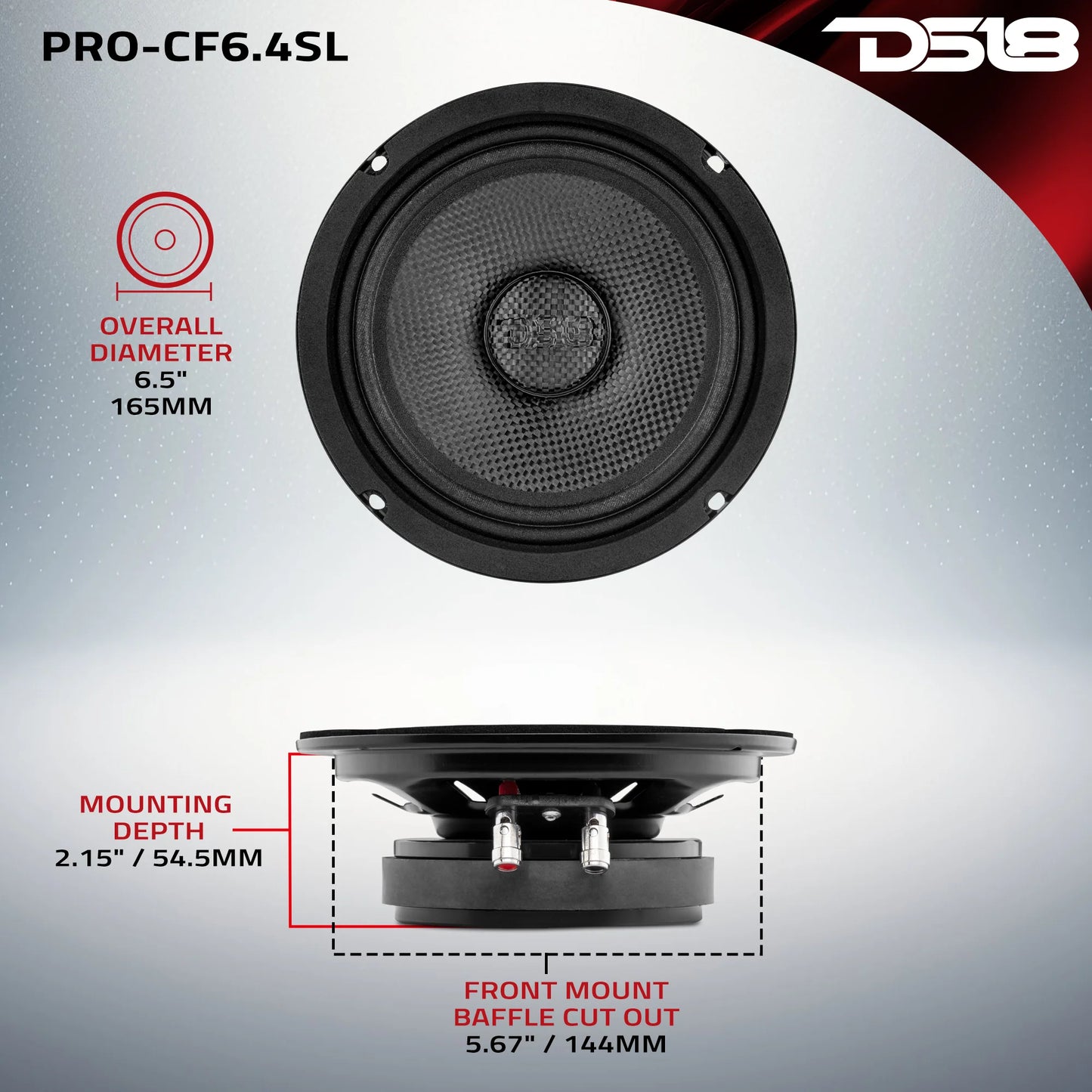 Medio Bajo Shallow DS18 PRO-CF6.4SL