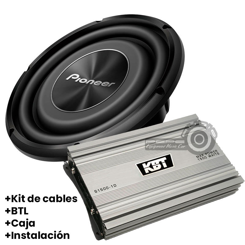 Promo Subwoofer Pioneer plano 10" (incluye instalación)