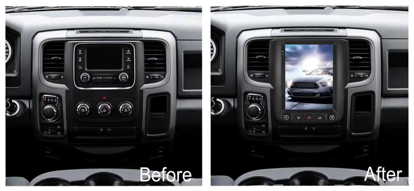 Radio Android Dodge RAM tipo Tesla | Apple CarPlay / Android Auto