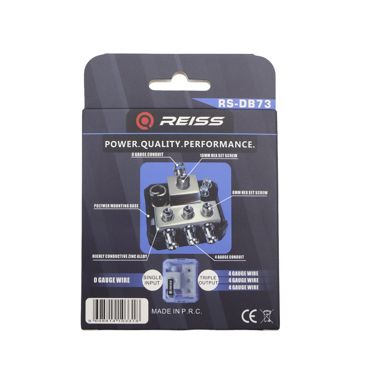 BLOQUE DE DISTRIBUCIÓN DE POTENCIA DE 1x0GAUGE A 3x4GAUGE RS-DB73