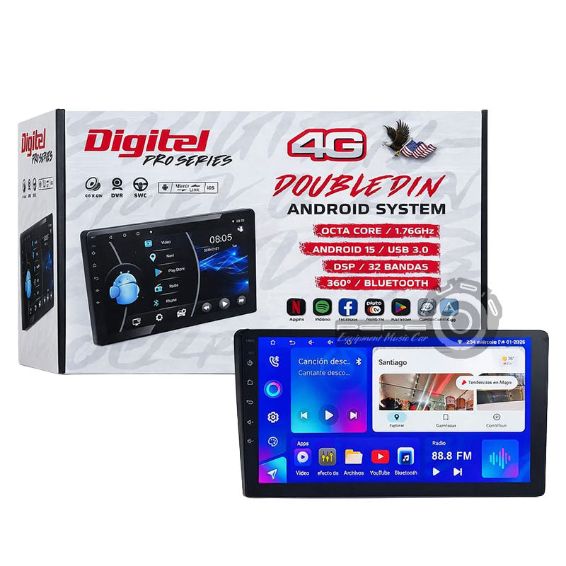 Radio Digitel Pro Series PRO3-2K de 9" | Apple CarPlay / Android Auto