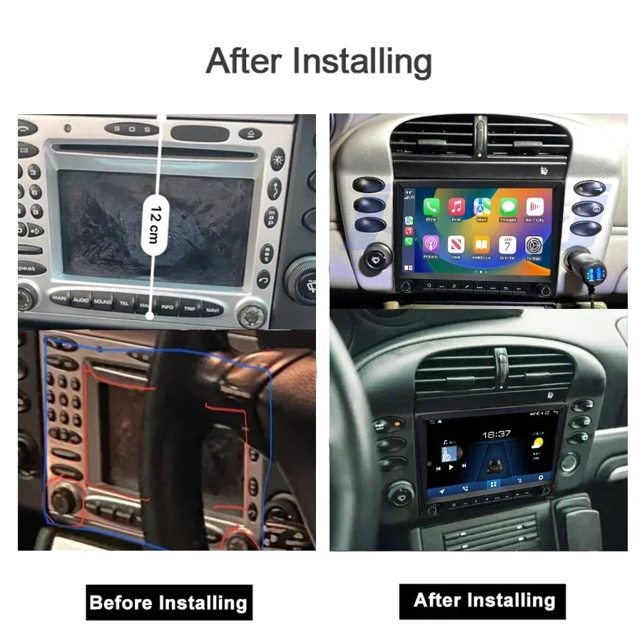 Radio Android 15 Para Porsche 911 996 986 - Pantalla Táctil 7", CarPlay, Android Auto, GPS, Cámara Trasera