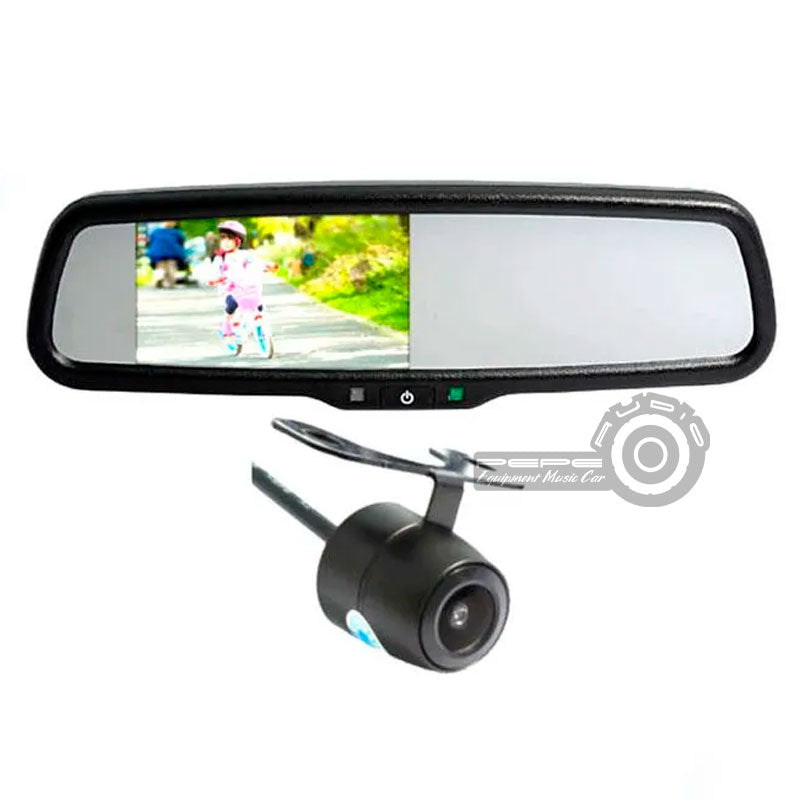 Espejo retrovisor Genius KRM1043 c/ cámara - Instalado