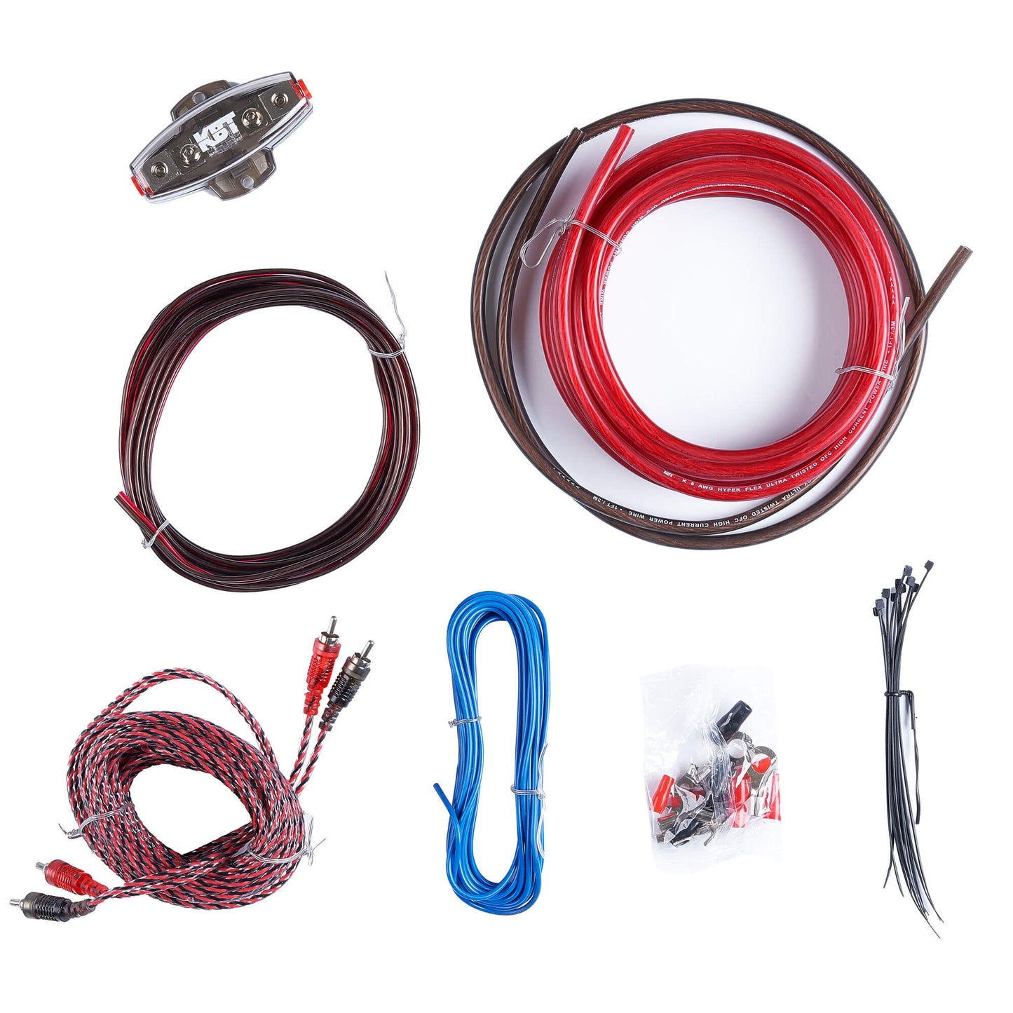 Kit de instalación de amplificador KBT KIT-8 calibre 8 hasta 1200 watts