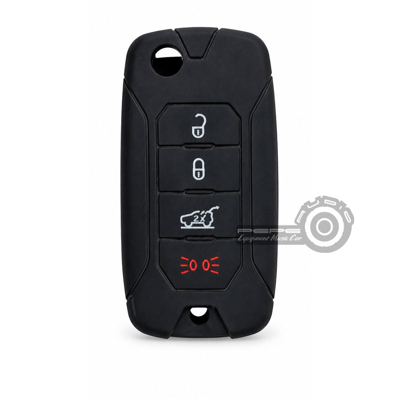 Funda protector de silicona negro 4 botones