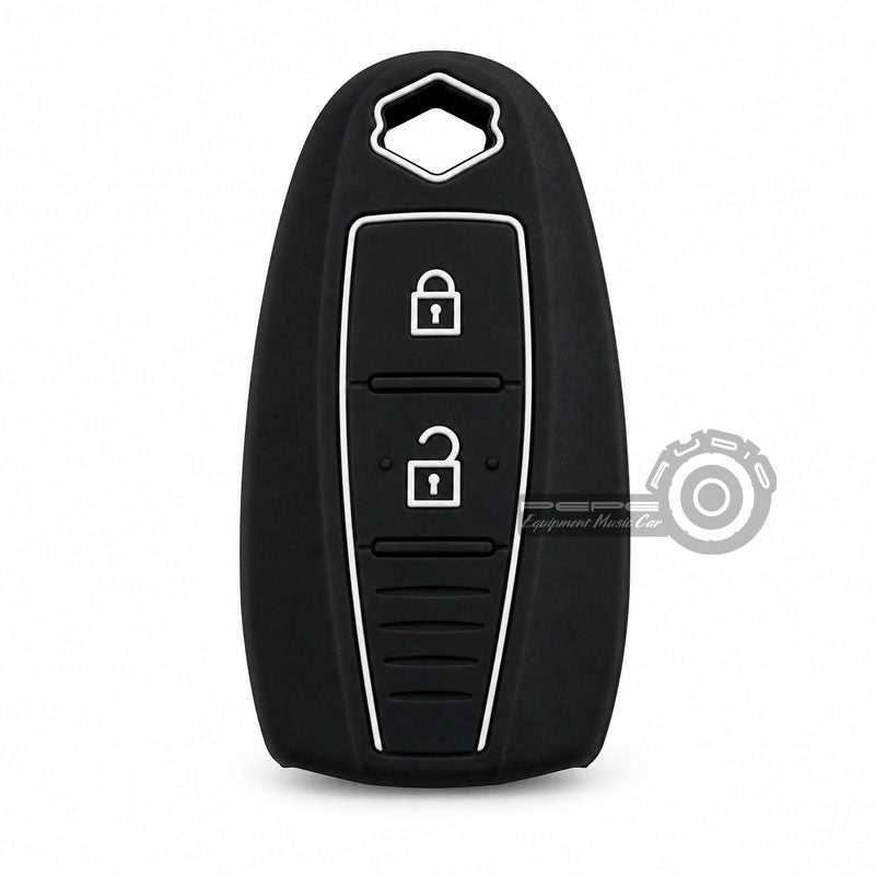 Funda protector de silicona negro 2 botones