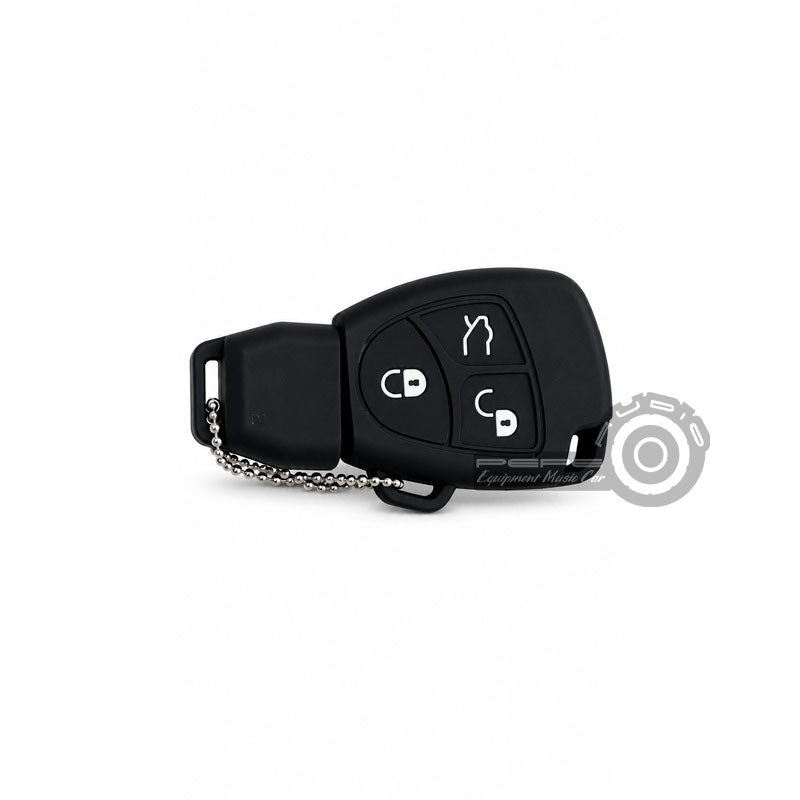 Funda protector de silicona Negro con cadena
