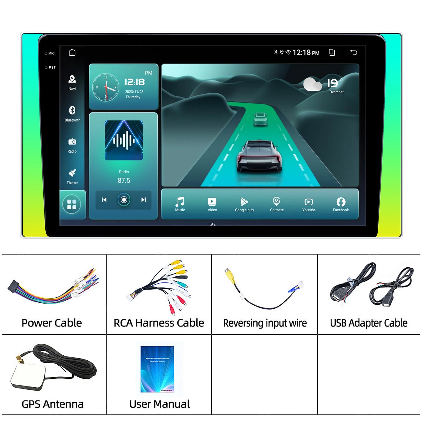 Radio GYP CONNECT GYP-PM101AMBIENT 10.1" | Apple CarPlay / Android Auto