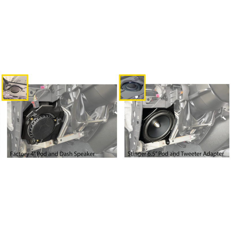 Kit de adaptadores para parlantes Stinger STXJLPOD para JEEP Wrangler & Gladiator