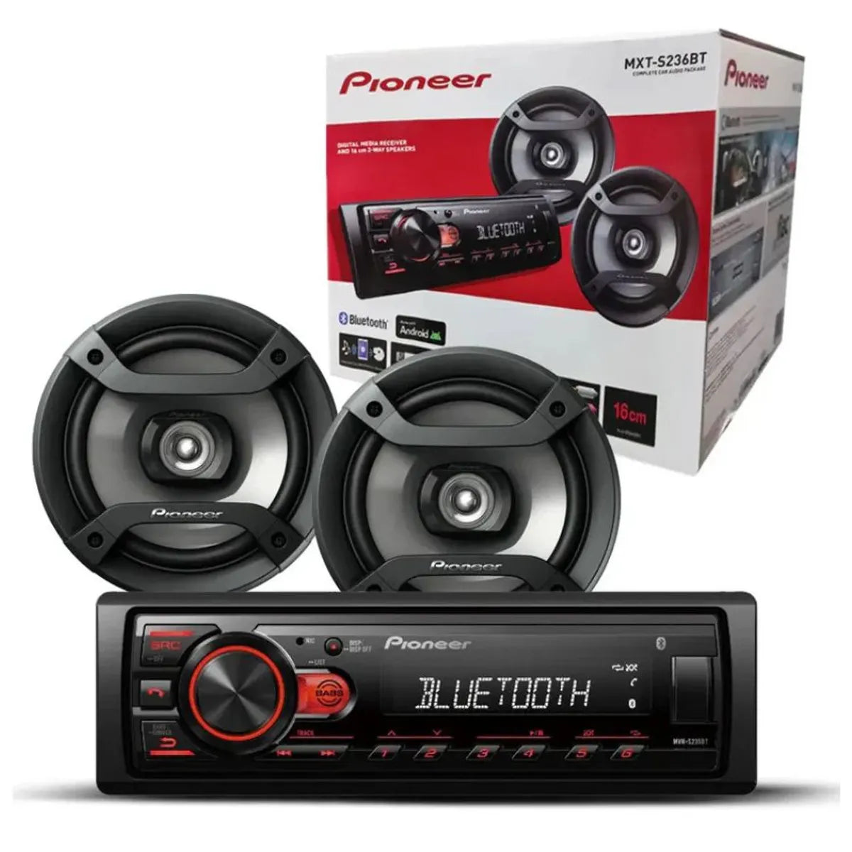 Combo Pioneer MXT-S236BT (Radio + parlantes)