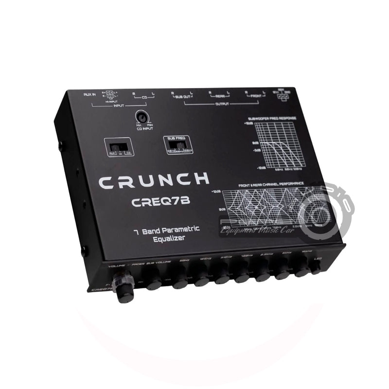 Ecualizador paramétrico 7 bandas Crunch CREQ7B