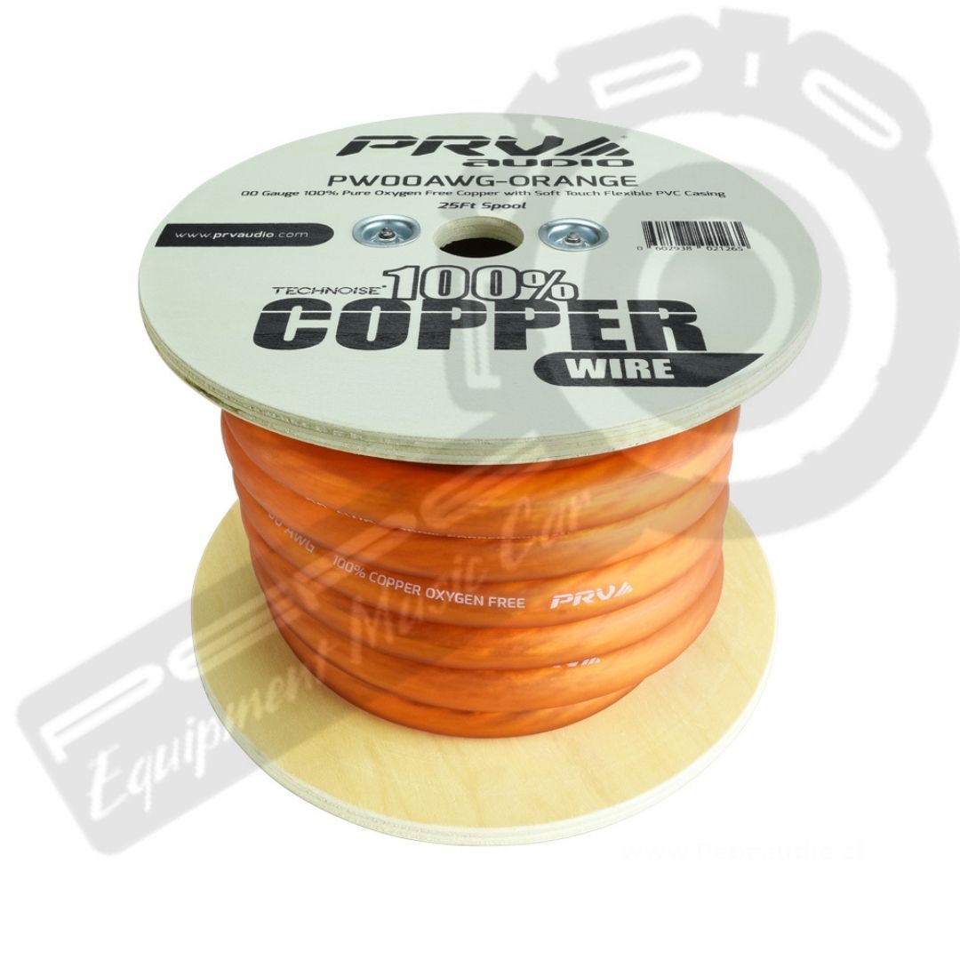 Cable pw 00 awg negro  PRVAUDIO 100%Cobre