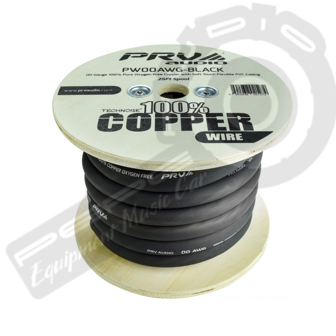 Cable pw 00 awg Black PRVAUDIO 100%Cobre