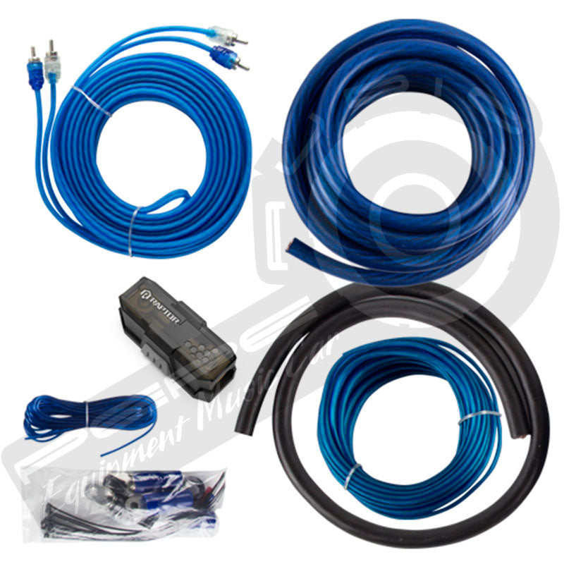 Kit Cable 4 Gauge Audio Car Instalacion Potencia Rca Fusible